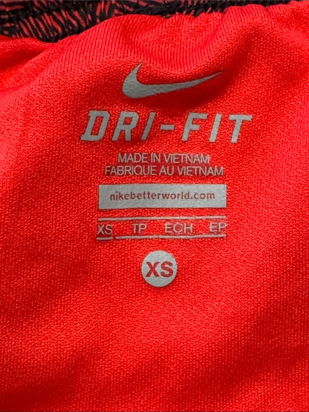 Nike Women's Red with Orange Trim Athletic Shorts Size XS